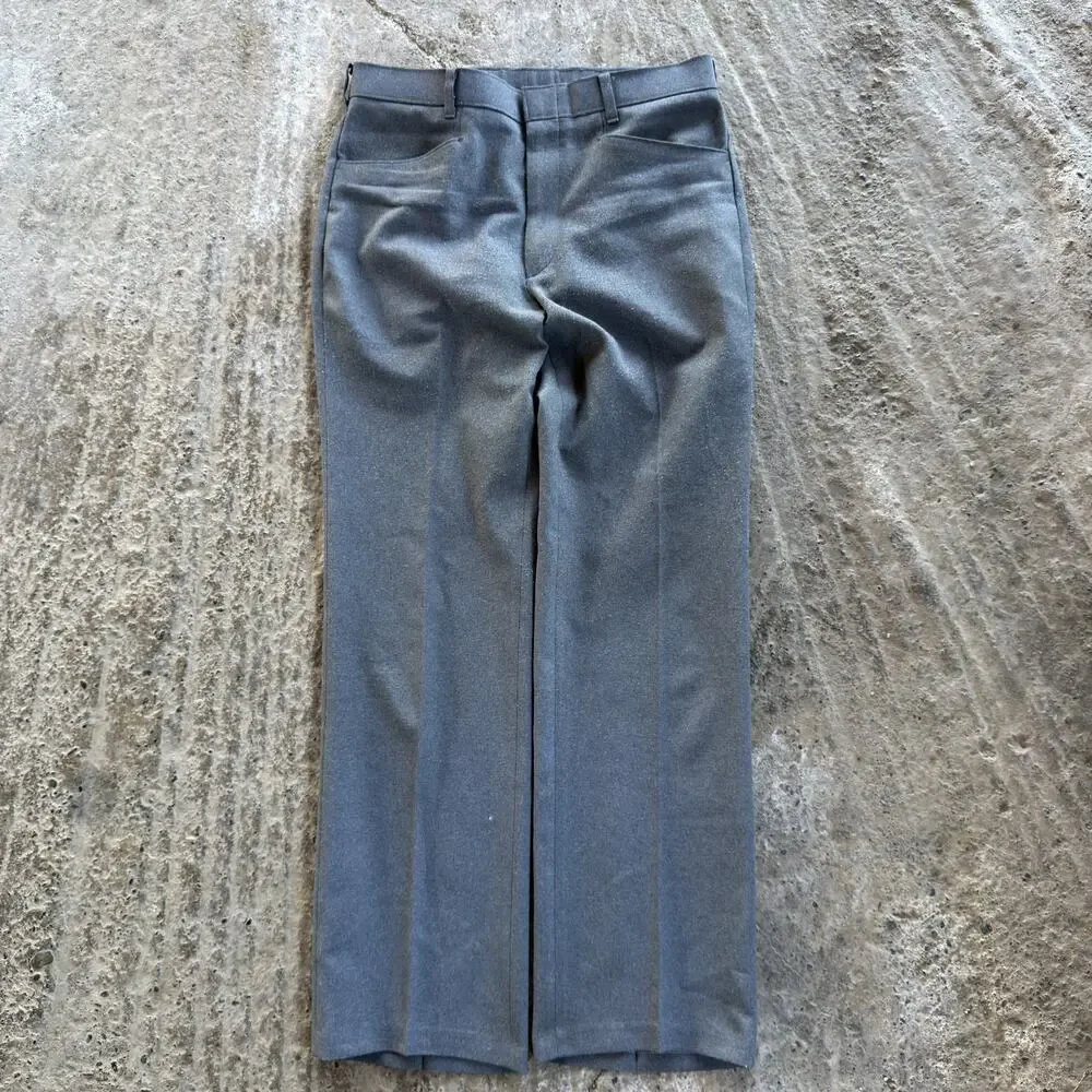 Vintage Levi's Action Action Slacks Gray Trouser Pants Men's 80s Preppy 32x31
